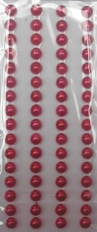 RED Self-Adhesive Pearls 5mm