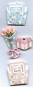 3D Decorative Stickers - Bouquets For You (S30)