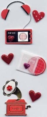 3D Decorative Stickers - Love Song (S86)