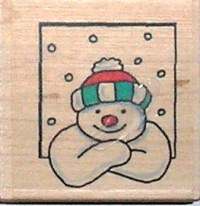 PI Stamps - P1138-D Snowman  (SB1)