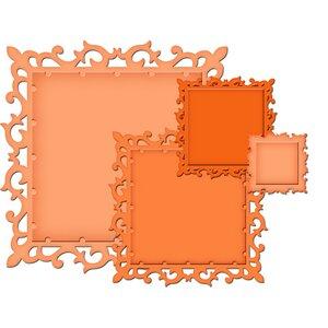 Spellbinders Nestabilities Dies - Fleur De Lis Squares (318)