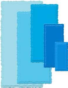 Spellbinders Nestabilities - Large Deckled Mega Rectangles (5 Dies) (015)
