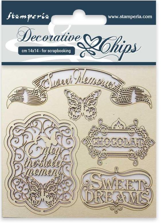 Stamperia Decorative Chips SWEET MEMORIES  (SB017)