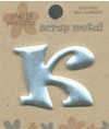 Silver Metal Alphabet - K