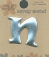 Silver Metal Alphabet - N