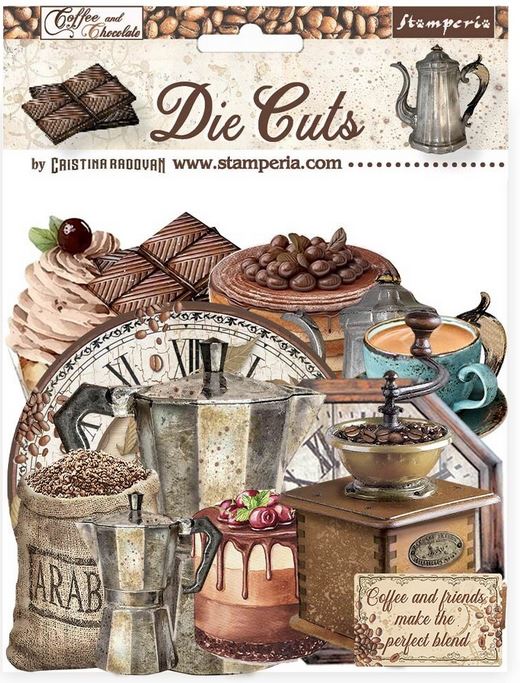 Stamperia Coffee and Chocolate Die Cuts (DFLDC87) 