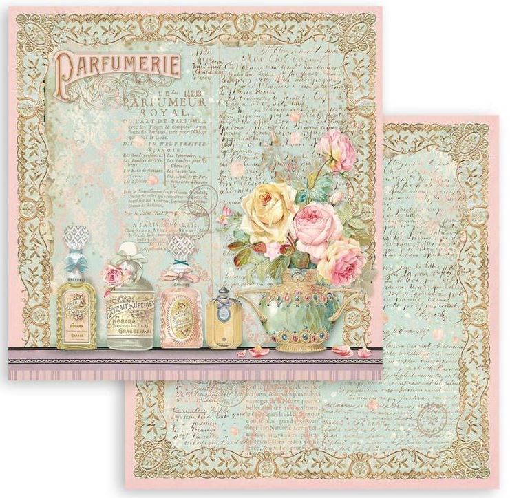 Papier Scrapbook Stamperia - Carnet 30.5x30.5 Cm Sans Acide, Recto-Verso - Thème Furry Friends