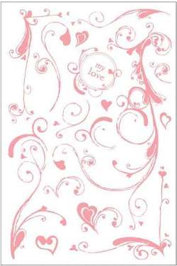 Basic Grey Two Scoops - Heart Smudge Stamps