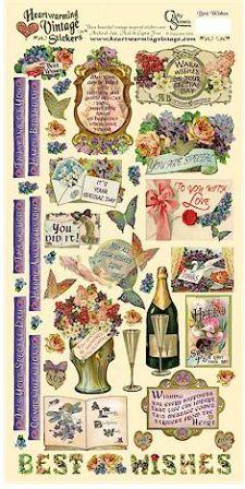 Vintage Cardstock Stickers - Best Wishes