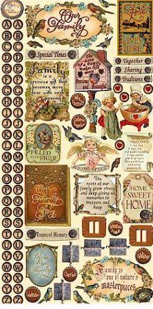 HW Vintage Cardstock Stickers - Family Matters