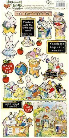 Vintage Cardstock Stickers - School Time