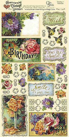 Vintage Cardstock Stickers - Greetings & Memories