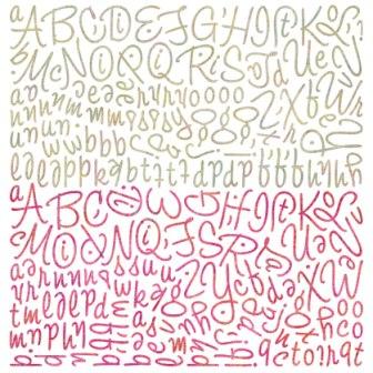Basic Grey Sweet Threads Alphabet Stickers