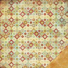 Basic Grey Fruitcake Paper - Stained Glass/Orange Peel