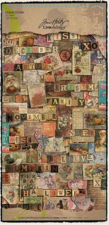 Tim Holtz SEASONAL SalvageTickets (7  Sheets)