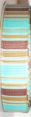 Patterned Value Ribbons - Retro Stripe (TBlue/Brown)
