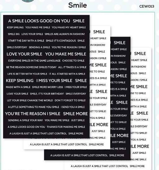 Creative Expressions Wordies Sentiment Sheets - SMILE