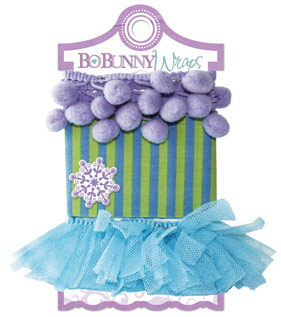 Bo Bunny Winter Joy- Wrapped In  Purple Pom Pom  