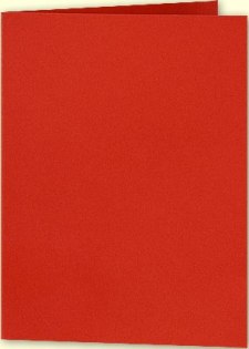 A6 Plain Straight Edged Cards - Bright Red (10)