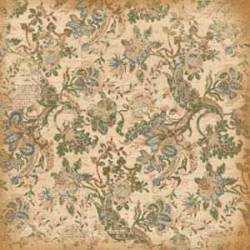 K&Co Ancestry Paper - Teal Floral & Newsprint