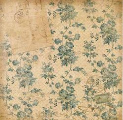 K&Co Ancestry Paper - Teal Floral & Letter