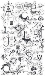Basic Grey Elements - Fancy Alphabet (Black)
