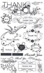 Basic Grey Elements - Thank You Rub-Ons (Black)