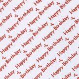 Background Paper - Happy Birthday (Red on White)