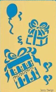 Brass Embossing Stencil - Birthday Presents