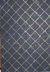 A4 Glitter Card - Basket Weave Forest Black