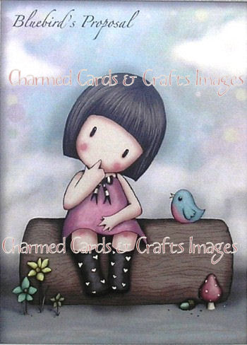Gorjuss Rubber Stamps - Bluebirds Proposal