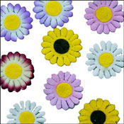 3D Decorative Stickers - Hot Air Balloon & Flowers (BN0417)