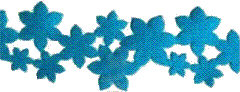 Turquoise Satin Cutout Flower Ribbon