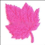 Fabric Leaves - Dark Pink