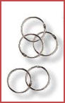 BOOK RINGS (Pack of 10) - SILVER 1.5"