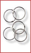 BOOK RINGS (Pack of 10) - SILVER 2"