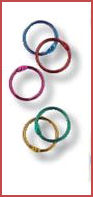 BOOK RINGS (Pack of 10) - COLOURED 1"