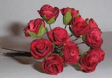 Paper Flowers - Small Rose Burgundy