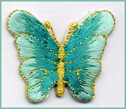 Motifs - Butterfly Turquoise/Gold