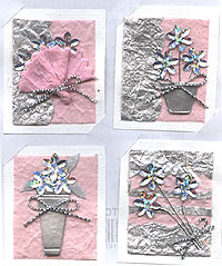 Toppers - Silver Sequin Flowers (CD138)