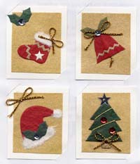 Christmas Card Toppers - Golden Christmas (CD58)