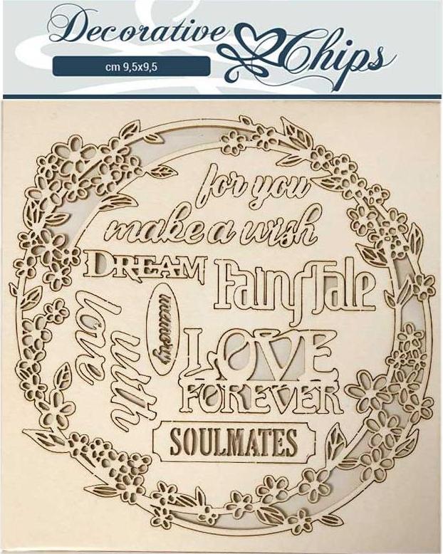 Stamperia Decorative Chips - Garland Love SCB57 