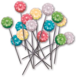 Little Yellow Bicycle Flower Stick Pins (CL307)