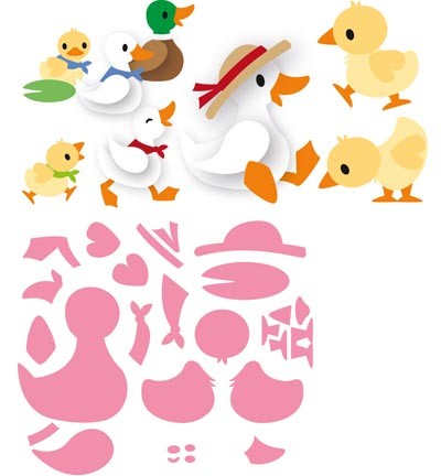 Marianne Design Collectables Craft Dies - Eline's Duck Family (COL1428)