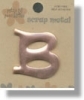 Copper Metal Alphabet - B