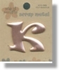 Copper Metal Alphabet - K