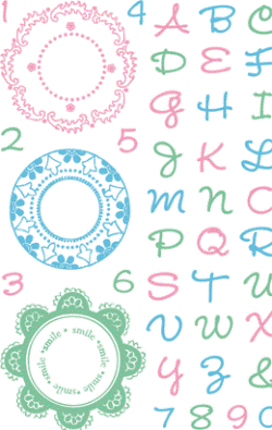 Clear Expressions - Monogram Alphabet (40 Stamps)