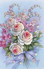 Découpage - Pale Roses (Large) (328)  
