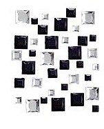 Acrylic Stick-On Rhinestones - Black/Crystal