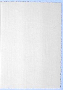 Deckle Edged Cards  - Cream Linen (Creative Linen) (10)